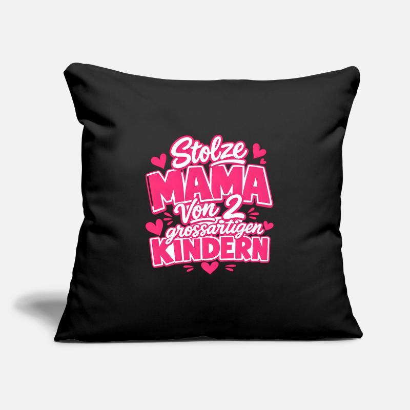stolze Mama von 2 Kindern Mutter von 2 Kindern  Sofakissenbezug 45 x 45 cm