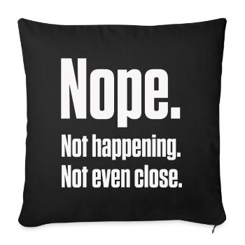 Non, ça n’arrive pas, Fierté d’affection neurodivergente - Housse de coussin décorative 45 x 45 cm - noir - Devant