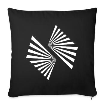 Spiral Sunburst Geometry - Sofa pillowcase 17,3'' x 17,3'' (45 x 45 cm) - black - Front