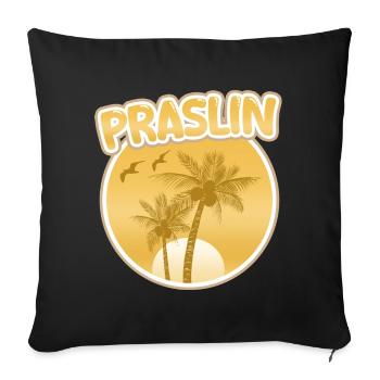 Cadeau pour Praslin - Housse de coussin décorative 45 x 45 cm - noir - Devant