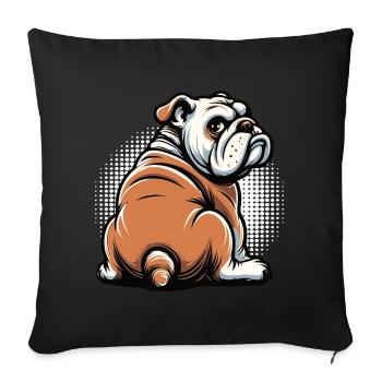 English Bulldog Bully Bully Owner Bullyfan - Sofa pillowcase 17,3'' x 17,3'' (45 x 45 cm) - black - Front