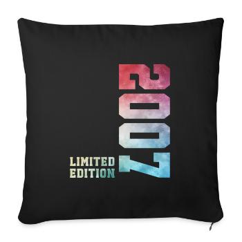 19. Geburtstag Limited Edition 2007 Jahrgang 2007 - Sofakissenbezug 45 x 45 cm - Schwarz - Vorne