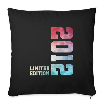 14. Geburtstag Limited Edition 2012 Jahrgang 2012 - Sofakissenbezug 45 x 45 cm - Schwarz - Vorne