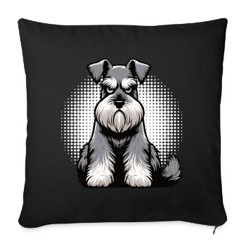 Schnauzer géant Schnauzer Propriétaire de Schnauzer - Housse de coussin décorative 45 x 45 cm - noir - Devant