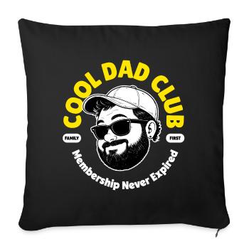 Cool Dad Club Papa Geschenk Vatertag Familie - Sofakissenbezug 45 x 45 cm - Schwarz - Vorne