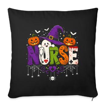Nurse Nurse Halloween - Sofa pillowcase 17,3'' x 17,3'' (45 x 45 cm) - black - Front