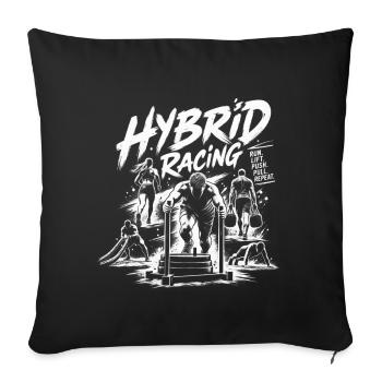 Course hybride - Athlète hybride - Housse de coussin décorative 45 x 45 cm - noir - Devant