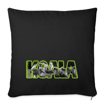Koala - Sofa pillowcase 17,3'' x 17,3'' (45 x 45 cm) - black - Front