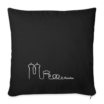 Munich - Housse de coussin décorative 45 x 45 cm - noir - Devant
