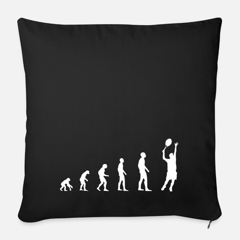 Tennis – Evolution - Sofakissenbezug 45 x 45 cm - Schwarz