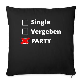 Party - Sofakissenbezug 45 x 45 cm - Schwarz - Vorne