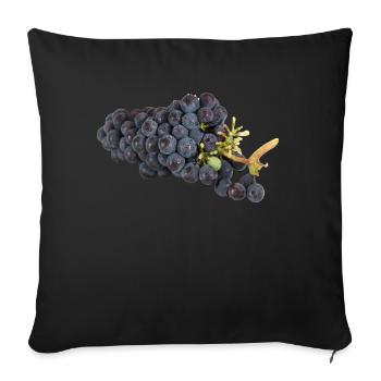 délicieux raisins - Housse de coussin décorative 45 x 45 cm - noir - Devant