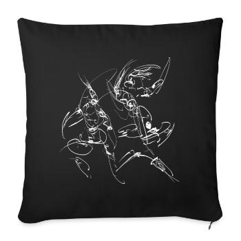 Martialarts - Kampfsport Kungfu - Sofakissenbezug 45 x 45 cm - Schwarz - Vorne