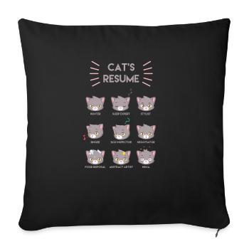 Lustige Katzen - Sofakissenbezug 45 x 45 cm - Schwarz - Vorne