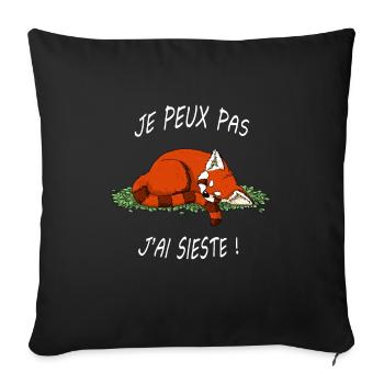 panda roux - Housse de coussin décorative 45 x 45 cm - noir - Devant