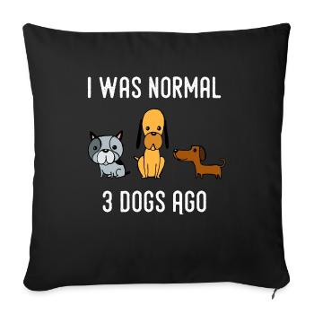 Dog dog lover pet dog owner gift - Sofa pillowcase 17,3'' x 17,3'' (45 x 45 cm) - black - Front