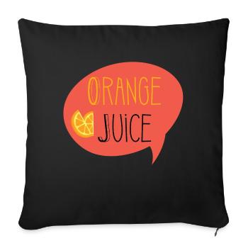 Orange juice gift - Sofa pillowcase 17,3'' x 17,3'' (45 x 45 cm) - black - Front