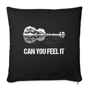 Arbres de guitares - Housse de coussin décorative 45 x 45 cm - noir - Devant