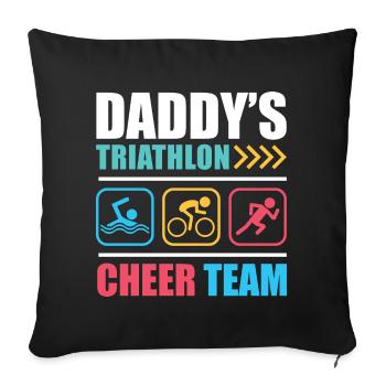 Triathlon Fan - Sofakissenbezug 45 x 45 cm - Schwarz - Vorne
