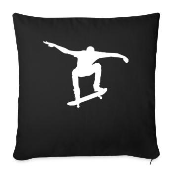 Skater skating - Sofa pillowcase 17,3'' x 17,3'' (45 x 45 cm) - black - Front