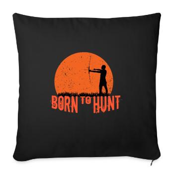 chasse - Housse de coussin décorative 45 x 45 cm - noir - Devant