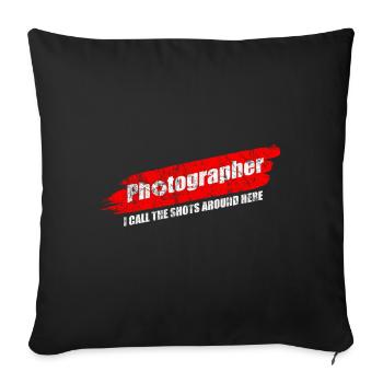 Fotograf - Sofakissenbezug 45 x 45 cm - Schwarz - Vorne