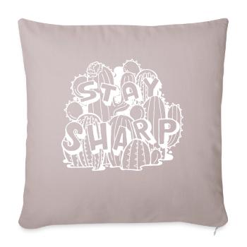 Stay Sharp | Cool Cactus Illustration Design - Sofakissenbezug 45 x 45 cm - helles Taupe - Vorne