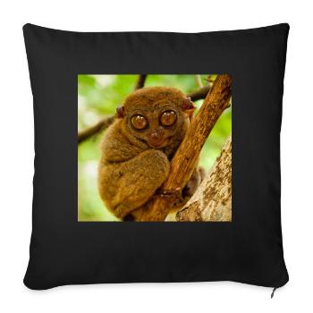 Monkey mask monkey mask - Sofa pillowcase 17,3'' x 17,3'' (45 x 45 cm) - black - Front