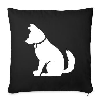 Cute dog - dog lover gift idea - Sofa pillowcase 17,3'' x 17,3'' (45 x 45 cm) - black - Front