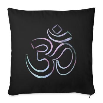 Buntes Karma Om Zeichen - Sofakissenbezug 45 x 45 cm - Schwarz - Vorne