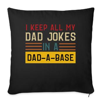 DAD JOKES - Sofa pillowcase 17,3'' x 17,3'' (45 x 45 cm) - black - Front