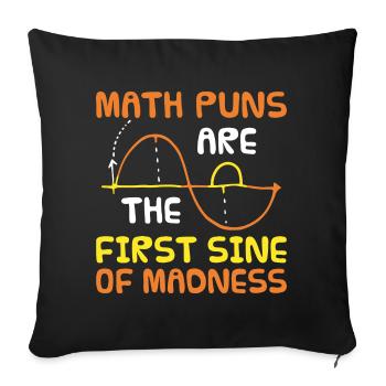 Maths d’humour Geeks geeks cadeau de maths - Housse de coussin décorative 45 x 45 cm - noir - Devant