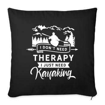 Kayak Kajakfahrer Kayaking Kajak Kajakfahren - Housse de coussin décorative 45 x 45 cm - noir - Devant