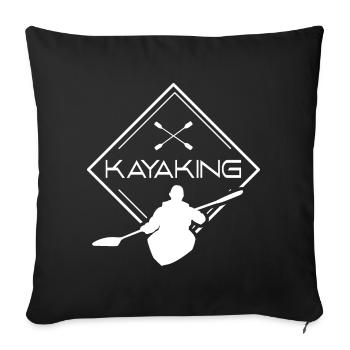 Kayak Kajakfahrer Kajakfahren Kajak Kayaking - Housse de coussin décorative 45 x 45 cm - noir - Devant