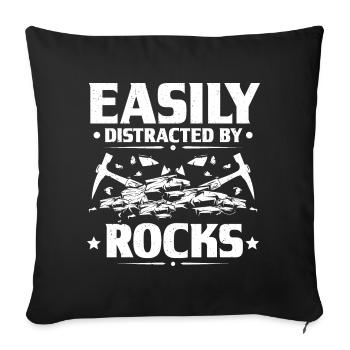 Géologie Géologue Géologue Géologue Géologue Géologie Géologie - Housse de coussin décorative 45 x 45 cm - noir - Devant
