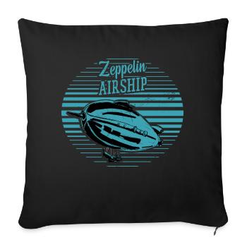 Zeppelin Fan - Sofakissenbezug 45 x 45 cm - Schwarz - Vorne