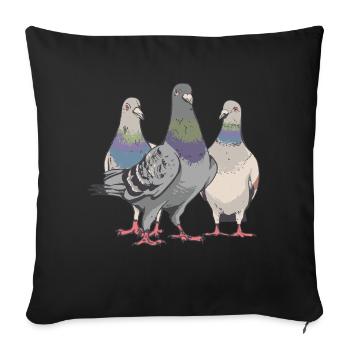 Pigeon pigeon fanciers Carrier pigeons Birds Pigeon breeding - Sofa pillowcase 17,3'' x 17,3'' (45 x 45 cm) - black - Front