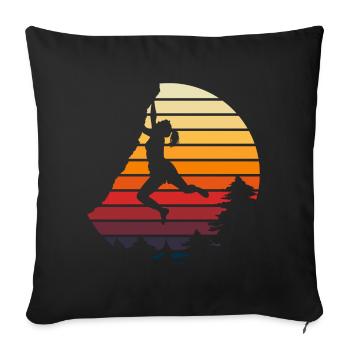 Vintage Sport Climbing Rock Climbing - Sofa pillowcase 17,3'' x 17,3'' (45 x 45 cm) - black - Front