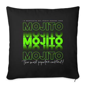 Mojito - The most popular cocktail! - Sofakissenbezug 45 x 45 cm - Schwarz - Vorne