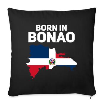 République dominicaine - Housse de coussin décorative 45 x 45 cm - noir - Devant