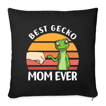 Gecko Reptile Lovers | Geckos Animals Gifts - Sofa pillowcase 17,3'' x 17,3'' (45 x 45 cm) - black - Front
