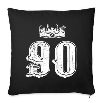 90 Number crown - Sofa pillowcase 17,3'' x 17,3'' (45 x 45 cm) - black - Front