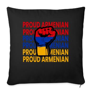 Armenia Faust Armenia Flag Armenian Pride - Sofa pillowcase 17,3'' x 17,3'' (45 x 45 cm) - black - Front