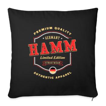 Hamm Germany City Font Vintage Retro - Sofa pillowcase 17,3'' x 17,3'' (45 x 45 cm) - black - Front