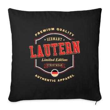 Kaiserslautern Germany City Font Vintage - Sofa pillowcase 17,3'' x 17,3'' (45 x 45 cm) - black - Front