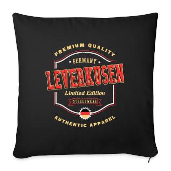 Leverkusen Allemagne City Police Vintage Retro - Housse de coussin décorative 45 x 45 cm - noir - Devant