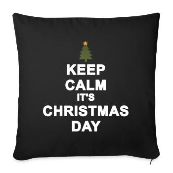 Minimalist Christmas Calm Christmas Day - Sofa pillowcase 17,3'' x 17,3'' (45 x 45 cm) - black - Front