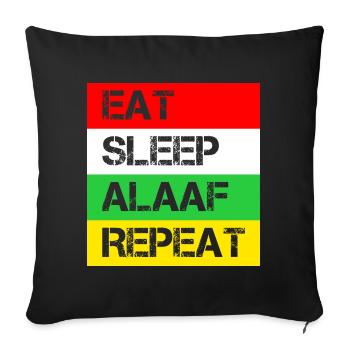Eat Sleep Alaaf Repeat | Carnival Cologne Celebrations - Sofa pillowcase 17,3'' x 17,3'' (45 x 45 cm) - black - Front