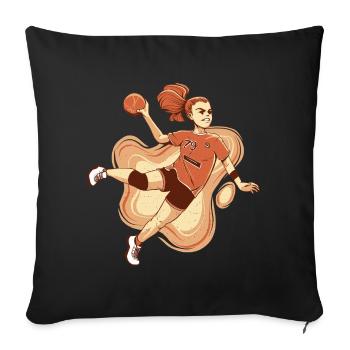 Handball Player Handball Ball Outfit Handball Player - Sofa pillowcase 17,3'' x 17,3'' (45 x 45 cm) - black - Front