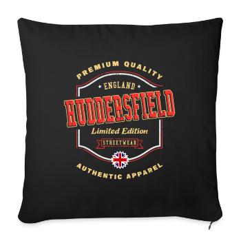 Huddersfield Angleterre City Police Vintage Rétro - Housse de coussin décorative 45 x 45 cm - noir - Devant
